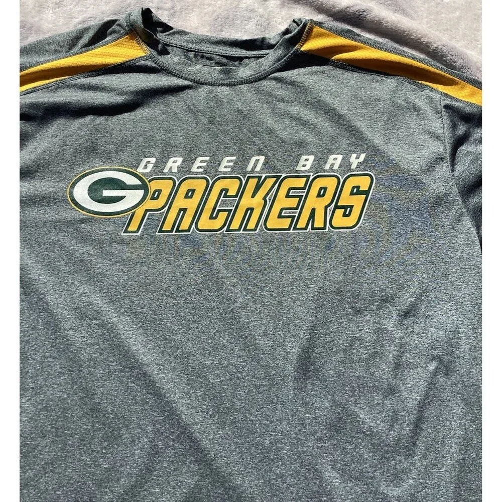 NFL Green Bay Packers Men's Short Sleeve Performance T-Shirt in Grey Large - Picture 2 of 4